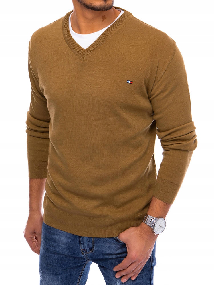 

Sweter Męski Gładki W Serek roz. XL