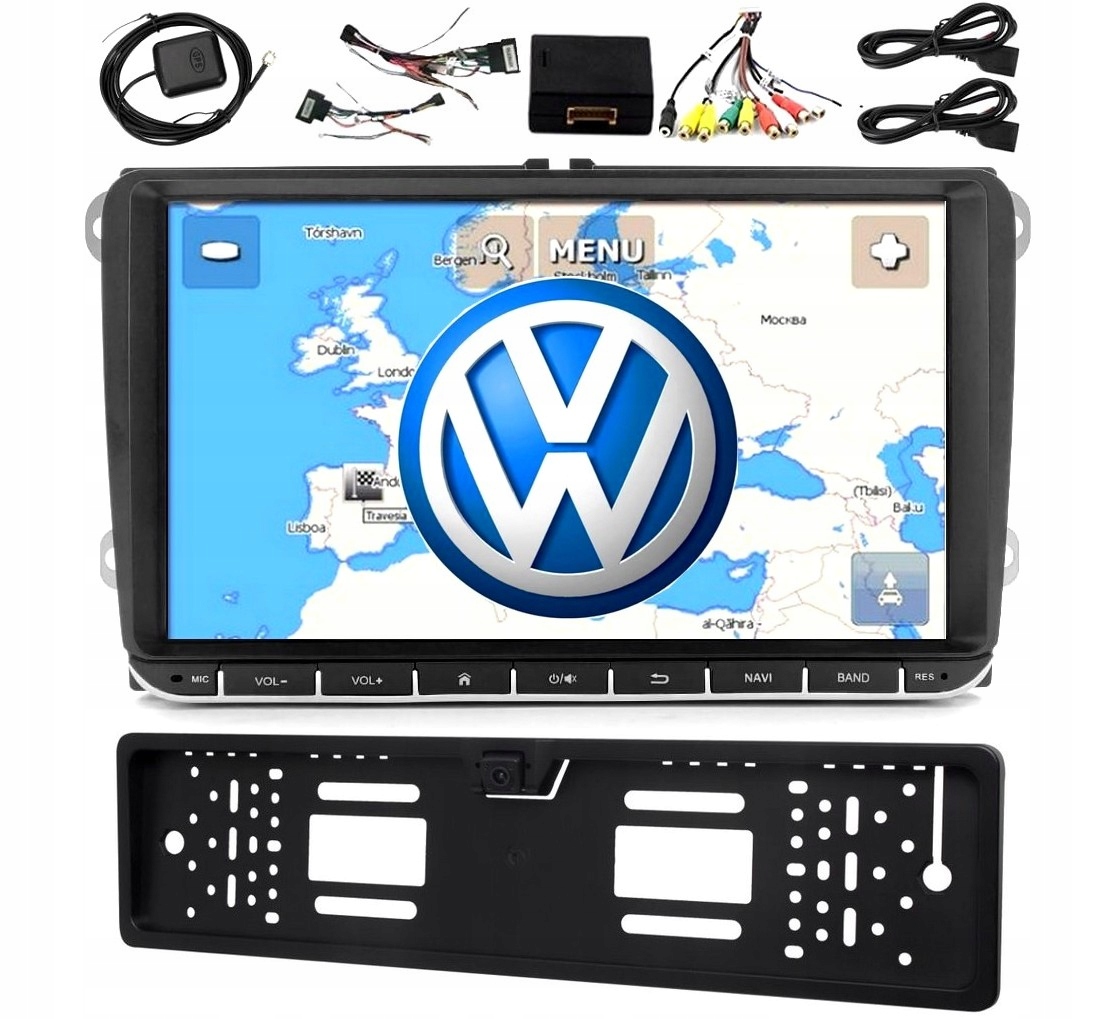 

Radio Samochodowe 2DIN Nawigacja Vw Golf Passat Bt