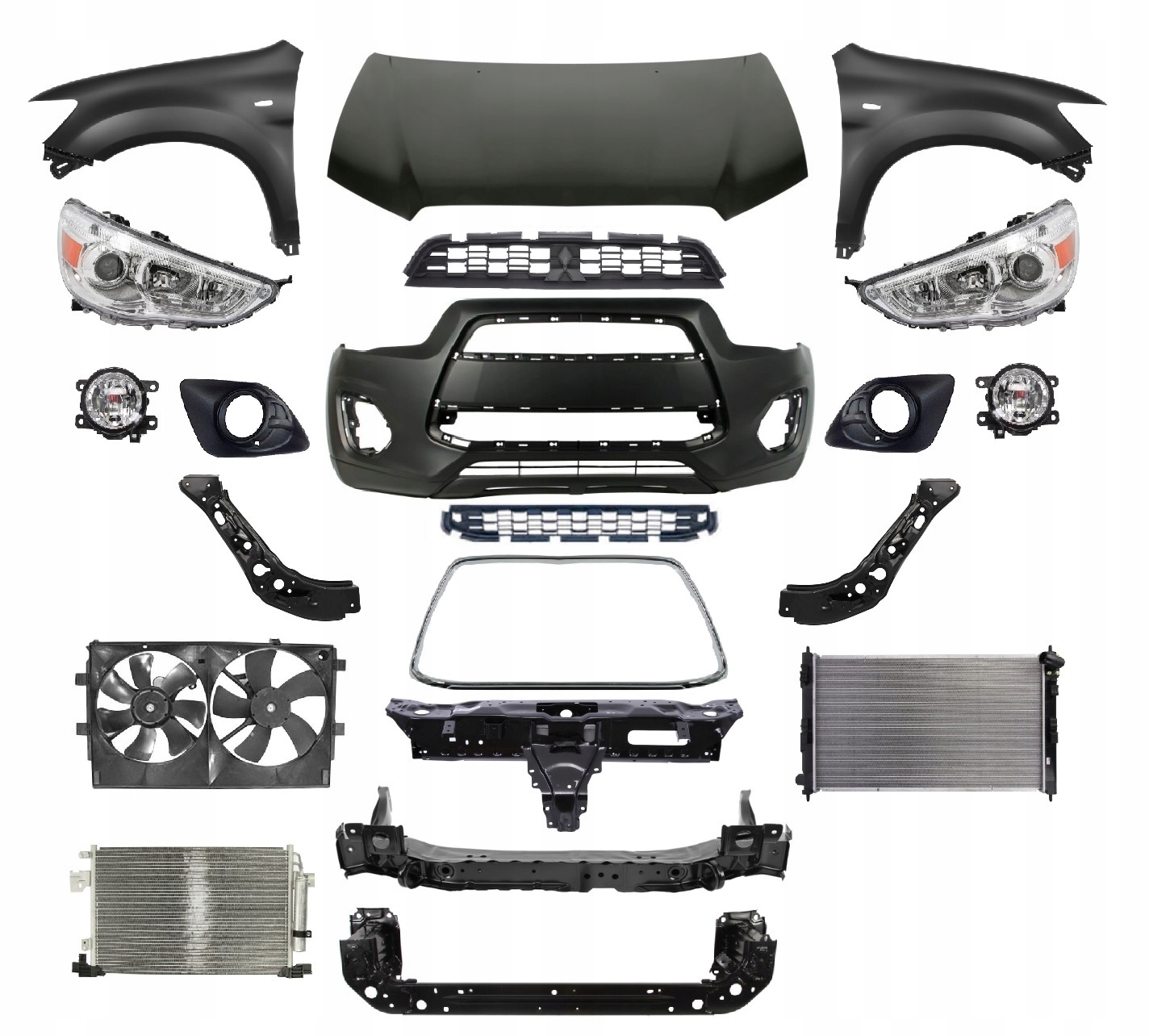 5900A414 - MITSUBISHI ASX 13-ПЕРЕДНІЙ КАПОТ БАМПЕР РЕМІНЬ КРИЛО