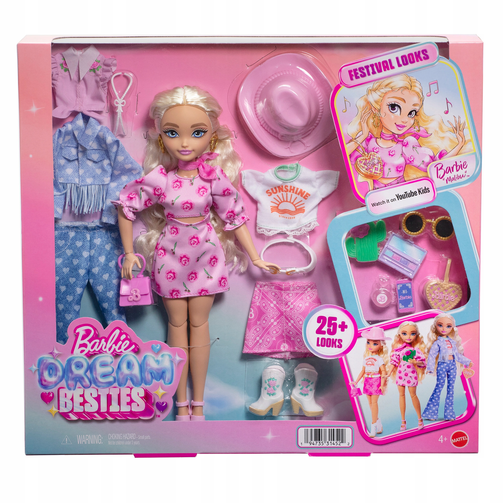 Zestaw Barbie Dream Besties Malibu Festiwalowe stylizacje