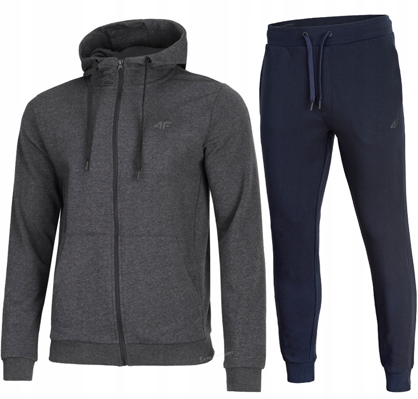 

4F Męski Dres Bawełna Komplet Bluza Spodnie / L