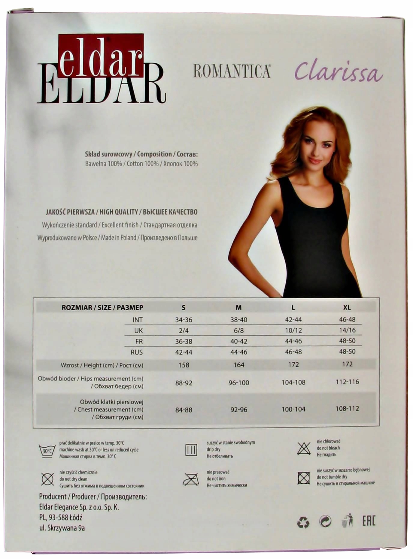 ELDAR Koszulka CLARISSA ROMANTICA Bawełna r.XXL Płeć kobieta