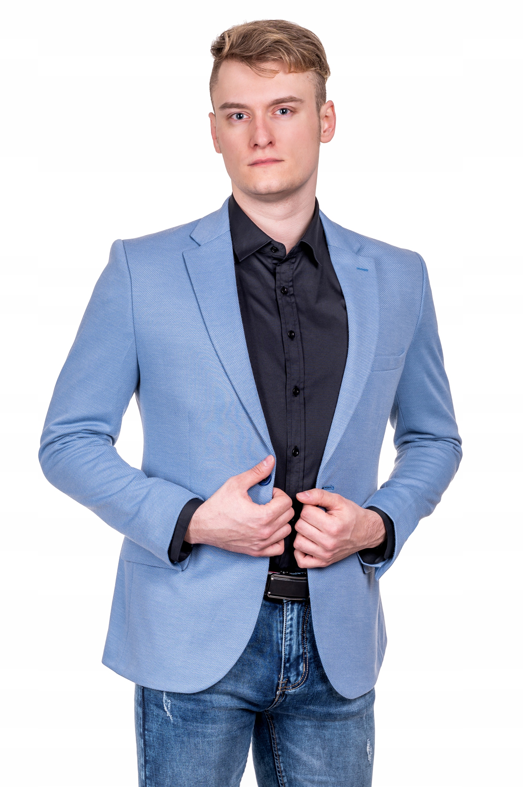 Modna marynarka męska błękitna rozm. 58 XL/XXL Model Fp-4
