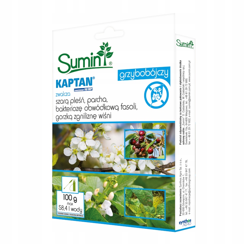 

Środek grzybobójczy Sumin Kaptan 50 Wp 100g