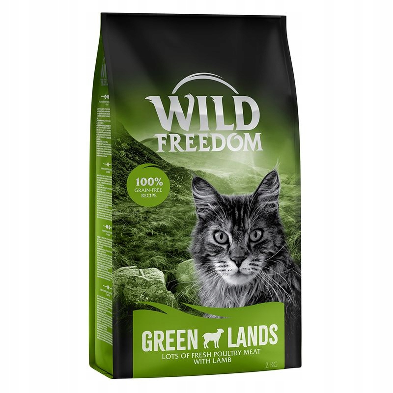 Levně Wild Freedom Green Lands Jehněčí maso 2 kg Suché Krmivo Pro Kočky