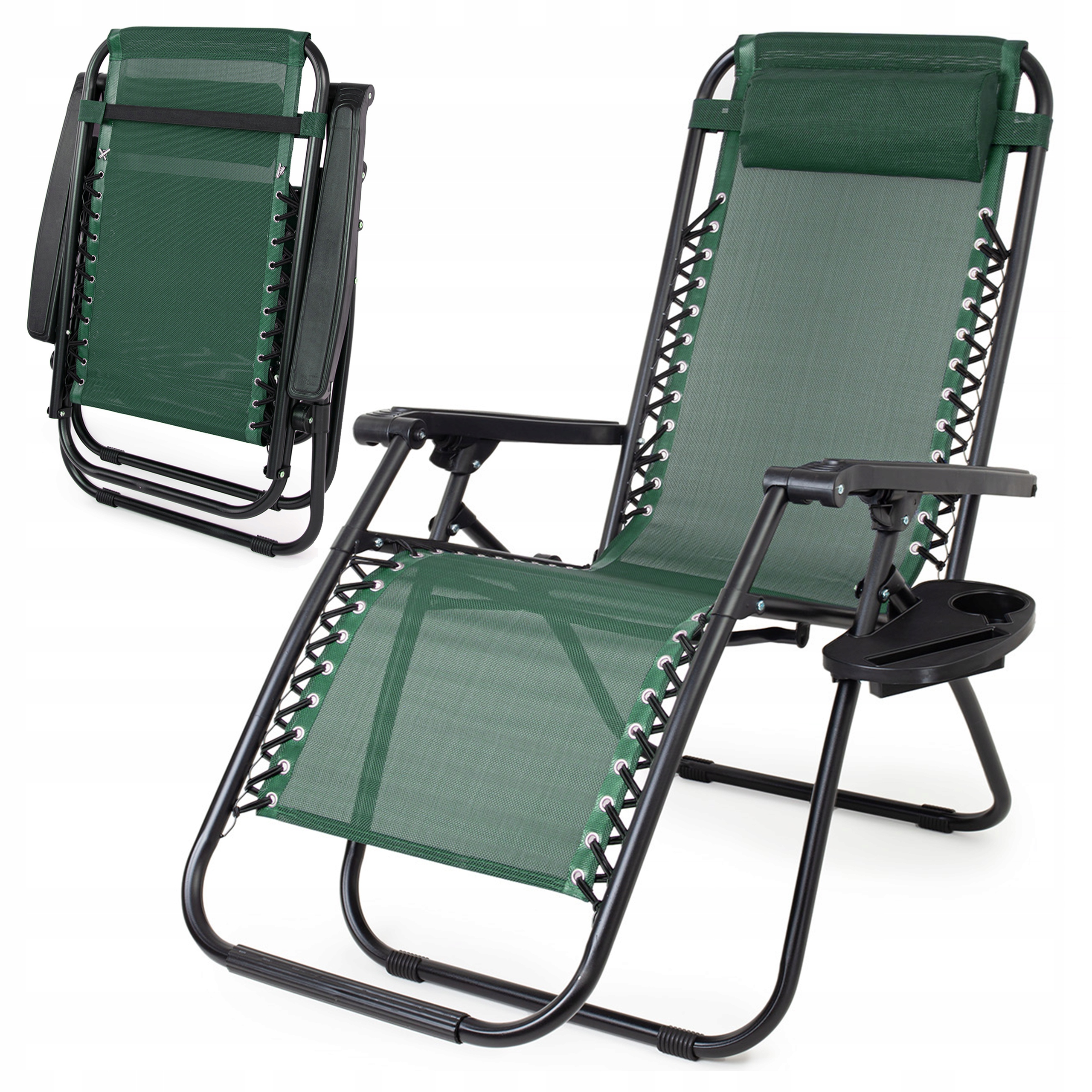 Leżak Plażowy Ogrodowy Składany Fotel Krzesło Turystyczne Zero Gravity