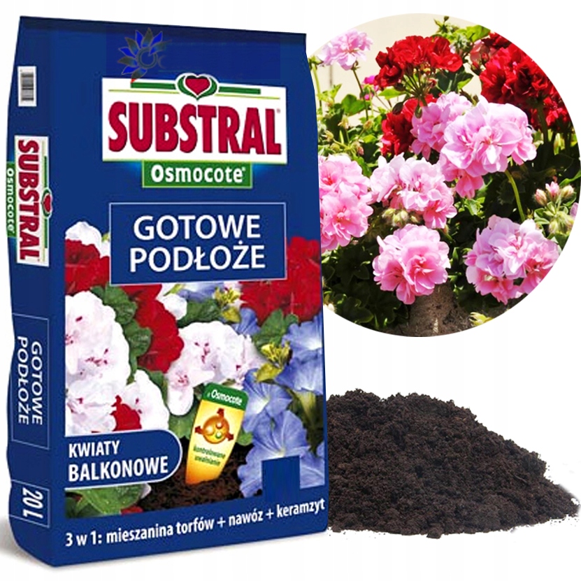 

Ziemia Balkonowa 20L Substral Osmocote kwitnących