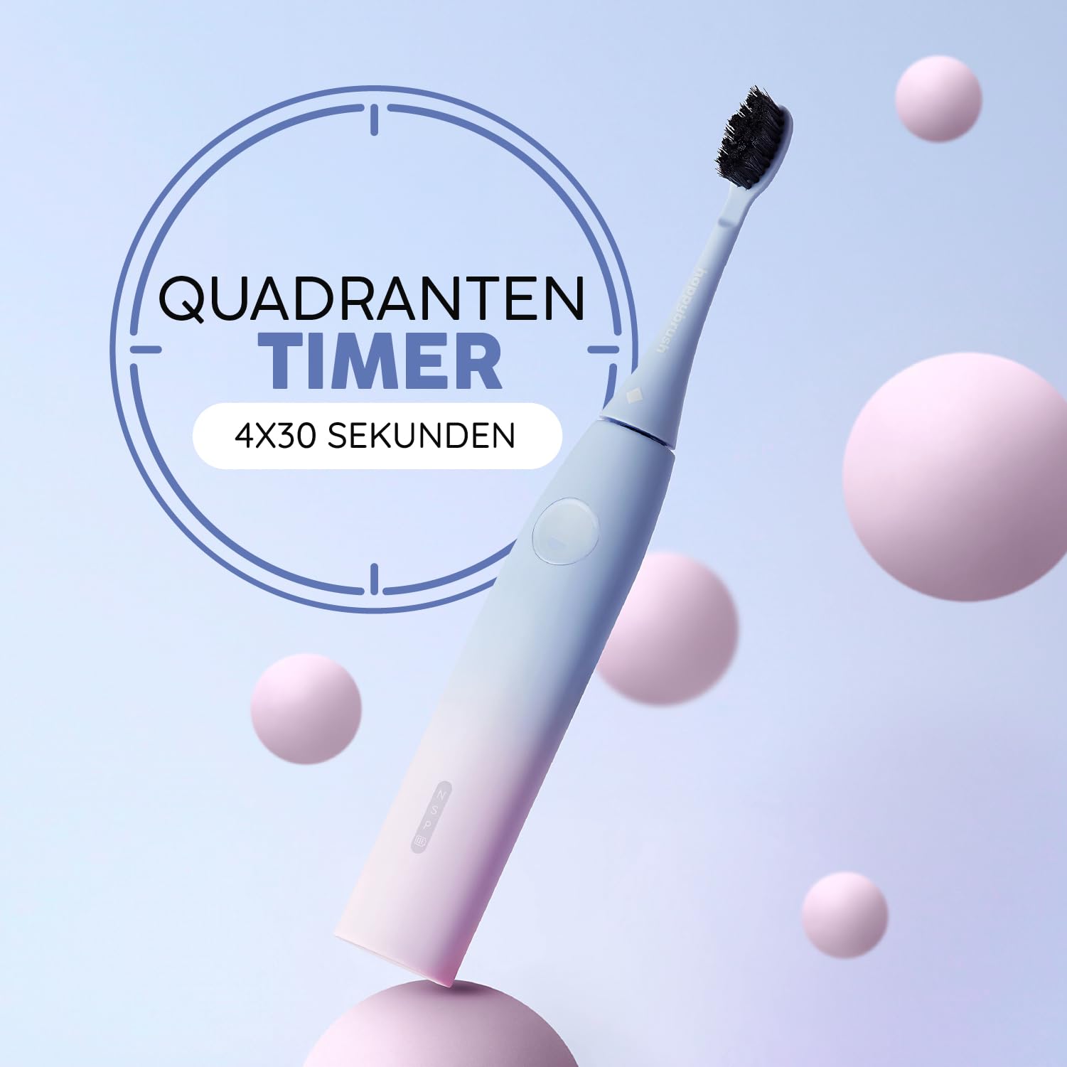 HAPPYBRUSH Szczoteczka Soniczna ECO VIBE Sunrise Zestaw Startowy 3 Końcówki — miniatura 8