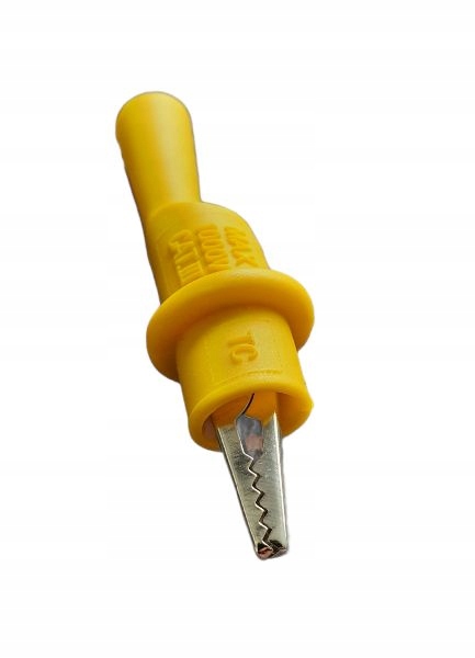 

Krokodylek pomiarowy 4mm żółty (na wtyk banankowy)