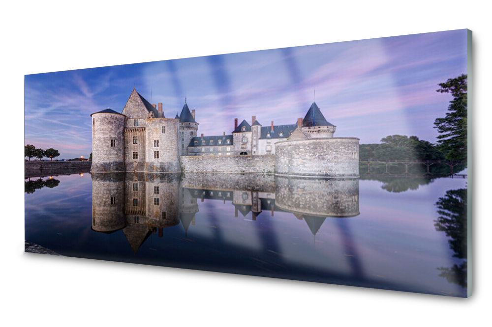 

Panel szklany do kuchni Zamek Woda 125x50