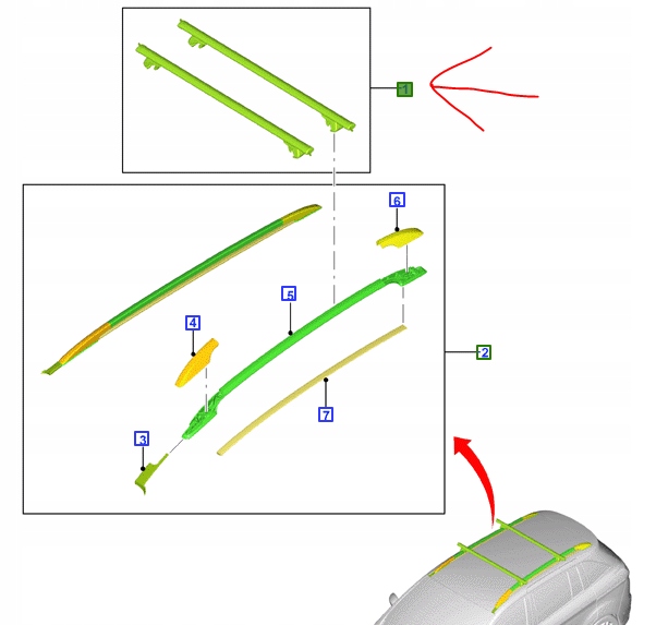 BAGAŻNIK DACHOWY FORD GRAND C-MAX 2010-2019
