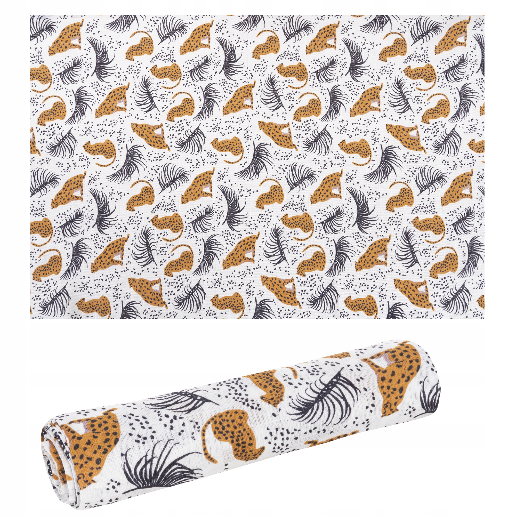 PIELUSZKA MUŚLINOWA DUŻA OTULACZ MIĘKKI KOCYK WZORZYSTY ZWIERZĄTKA 120x120 Marka Egakids