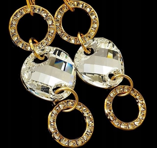 Krystaly Special Náušnice Comet Zlaté Stříbro