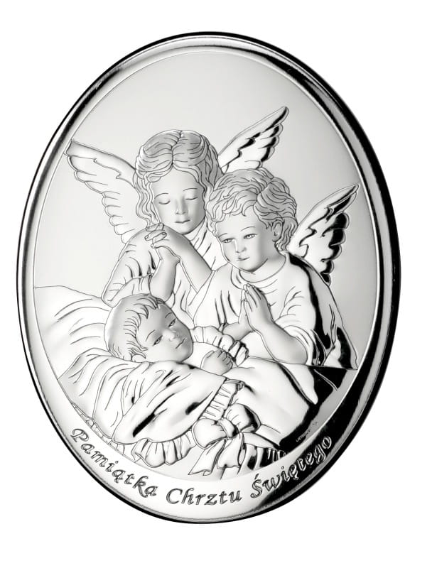 Obrázek suvenýru svatého křtu Andělé