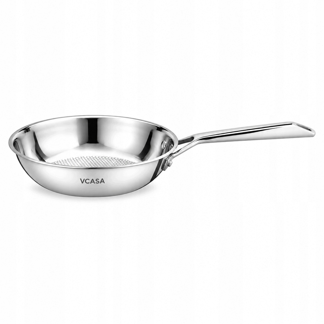 Ocelová Pánev Vcasa Velora 20 CM Tri-ply Ocel 304 Indukce Medová Plástev