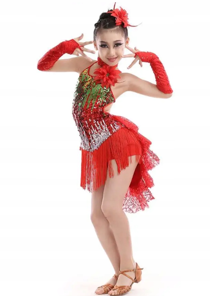 Sukienka Do Tańca Komplet 140 146 Dziecięca Latino 921