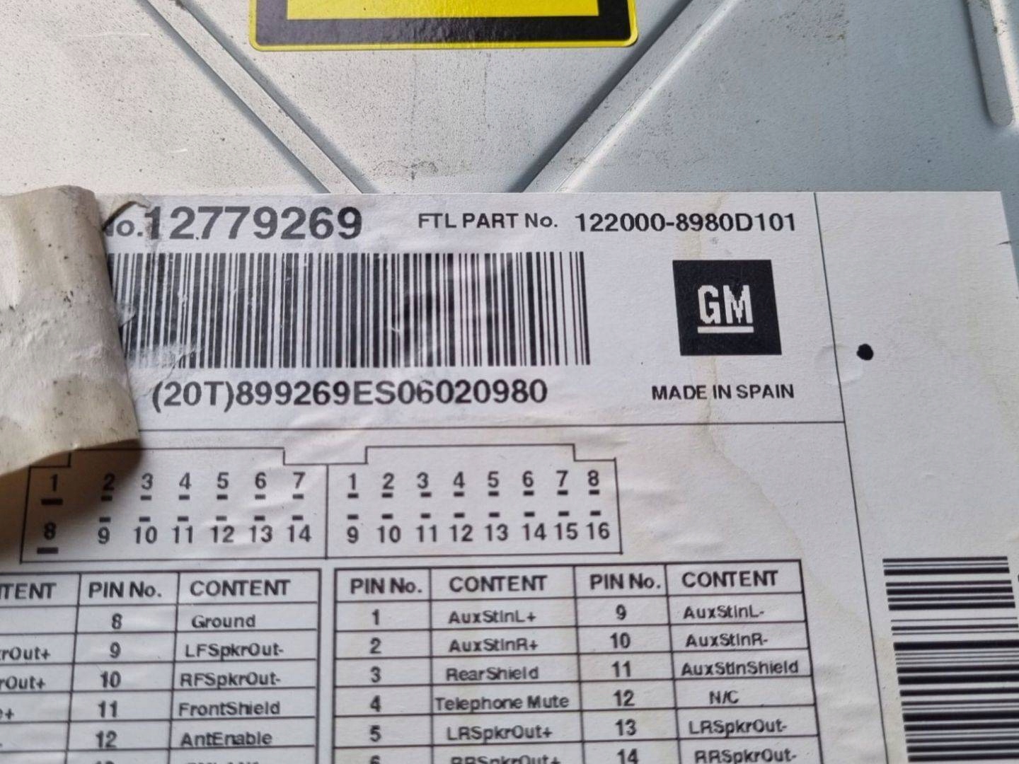 Radio samochodowe Saab 9-3 2 facelift 2008 12779269