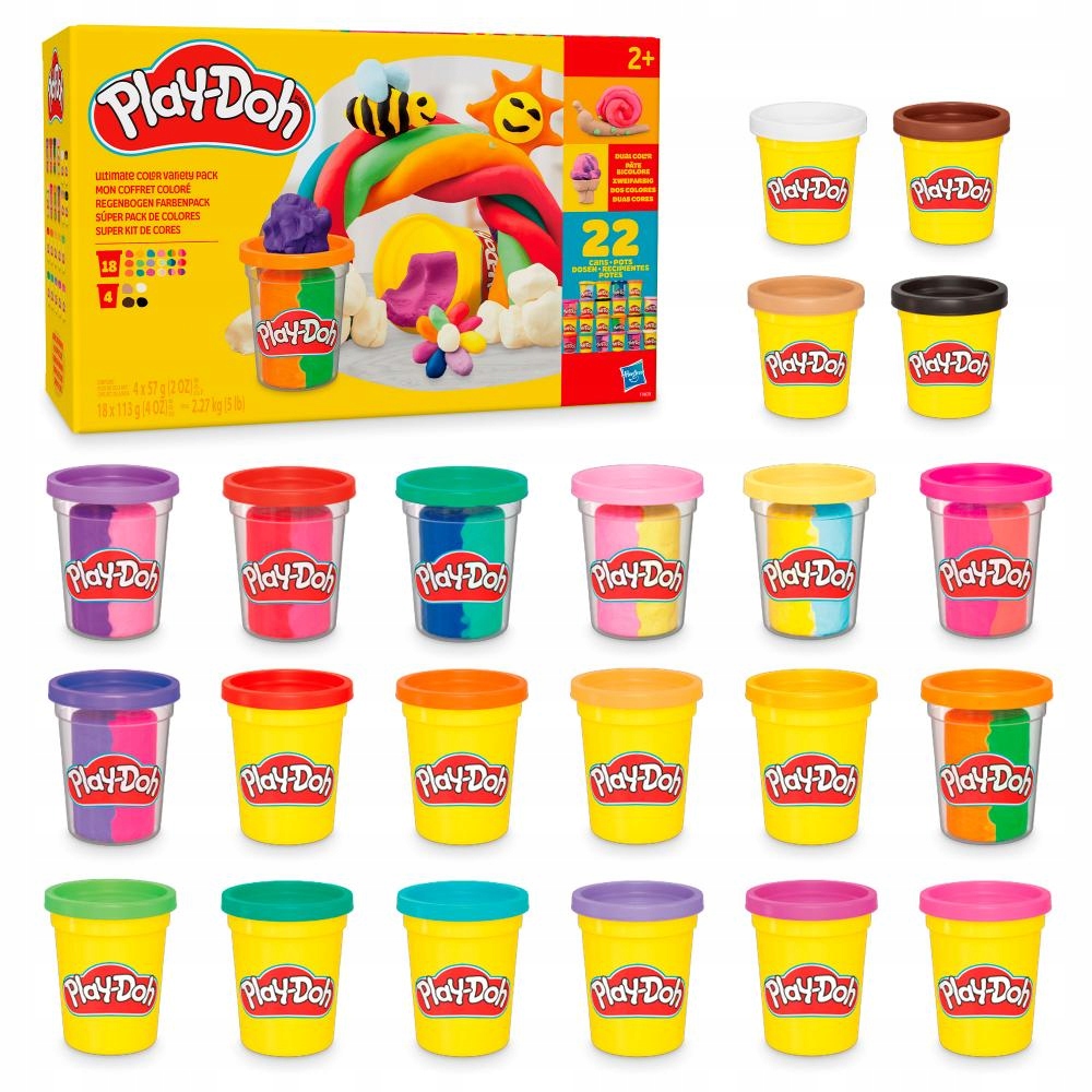 Play-doh Ciastolina Kolorowy MIX 22-PAK Tuby uzupełniające F9820