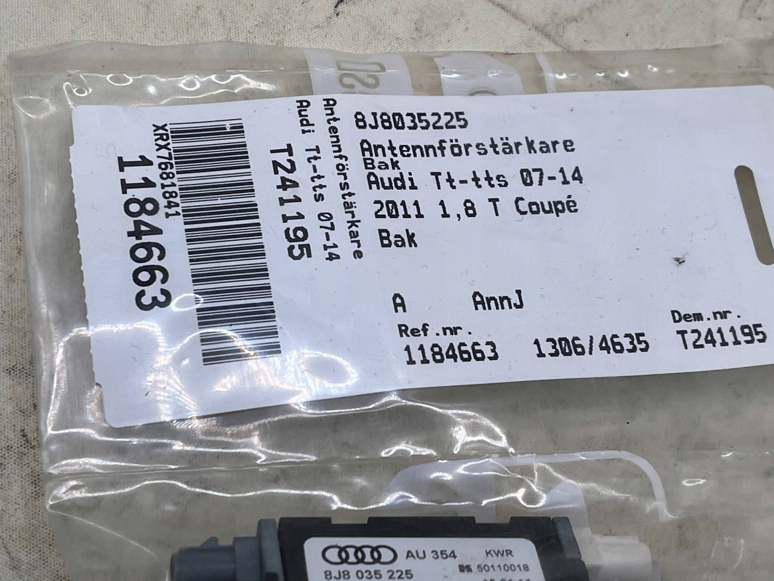 module antenna amplifier AUDI TT 8J 8J8035225 !J