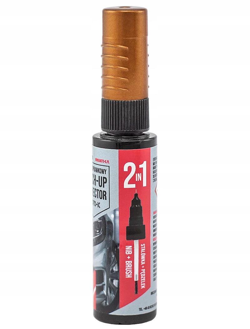 Moto-k lakier zaprawka z rapidografem Pomarańczowy Złoty Metalik 735 12ml