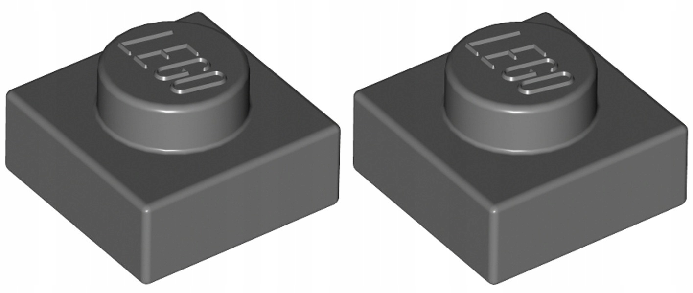 

Lego Płytka 1x1 Ciemno Szara (3024/4210719) 2szt