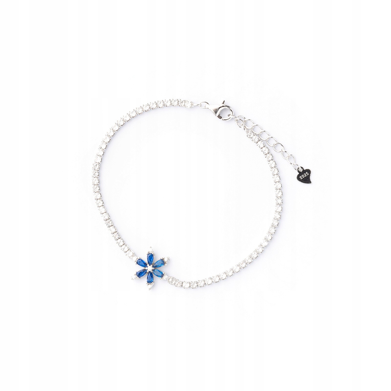 Stříbrný náramek 925 Navy Flower Zirkon