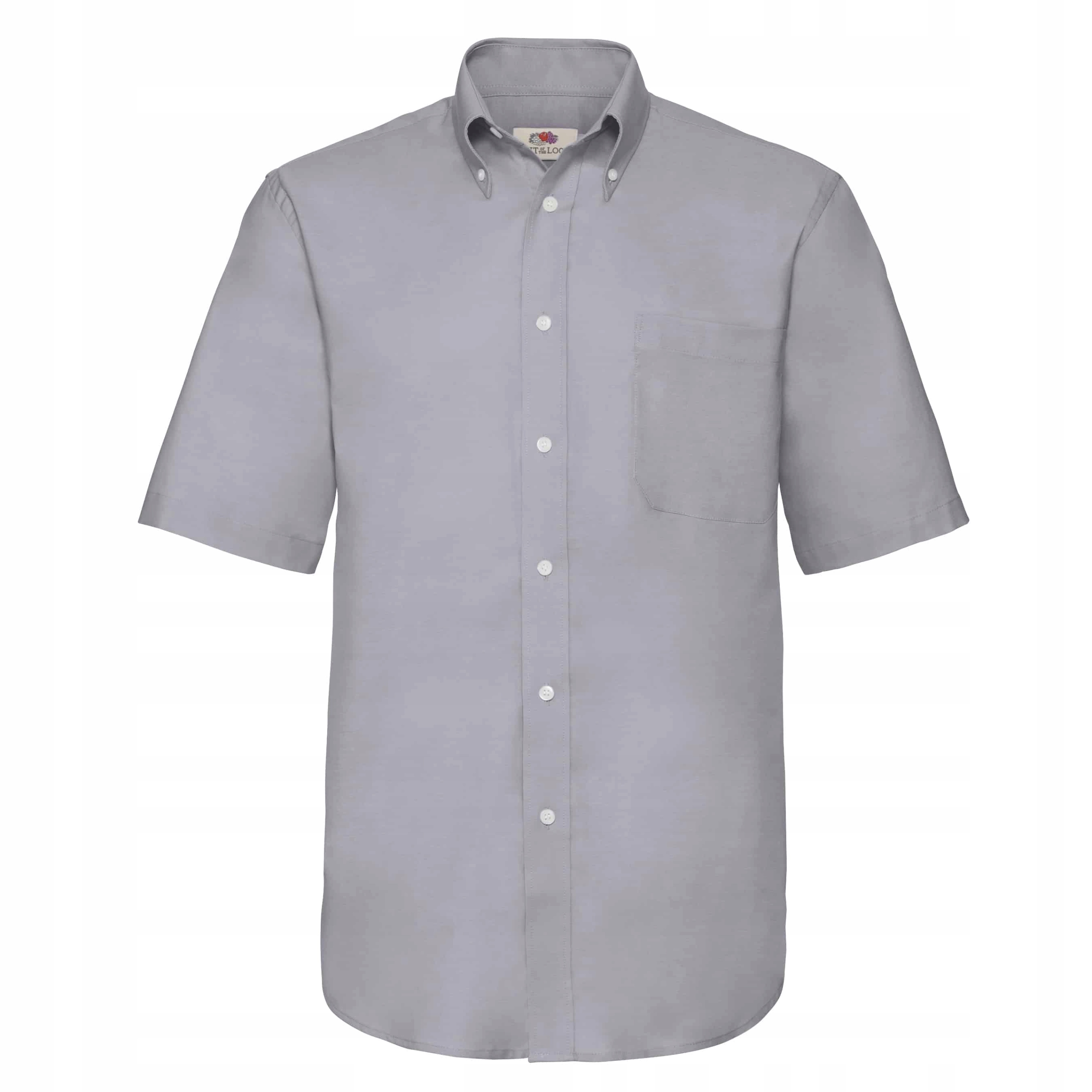 

Koszula Oxford krótki rękaw Fruit Loom Grey XL
