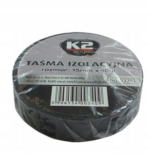 K2 TAŚMA IZOLACYJNA PCV 15mm x 10m MOCNO KLEJĄCA o
