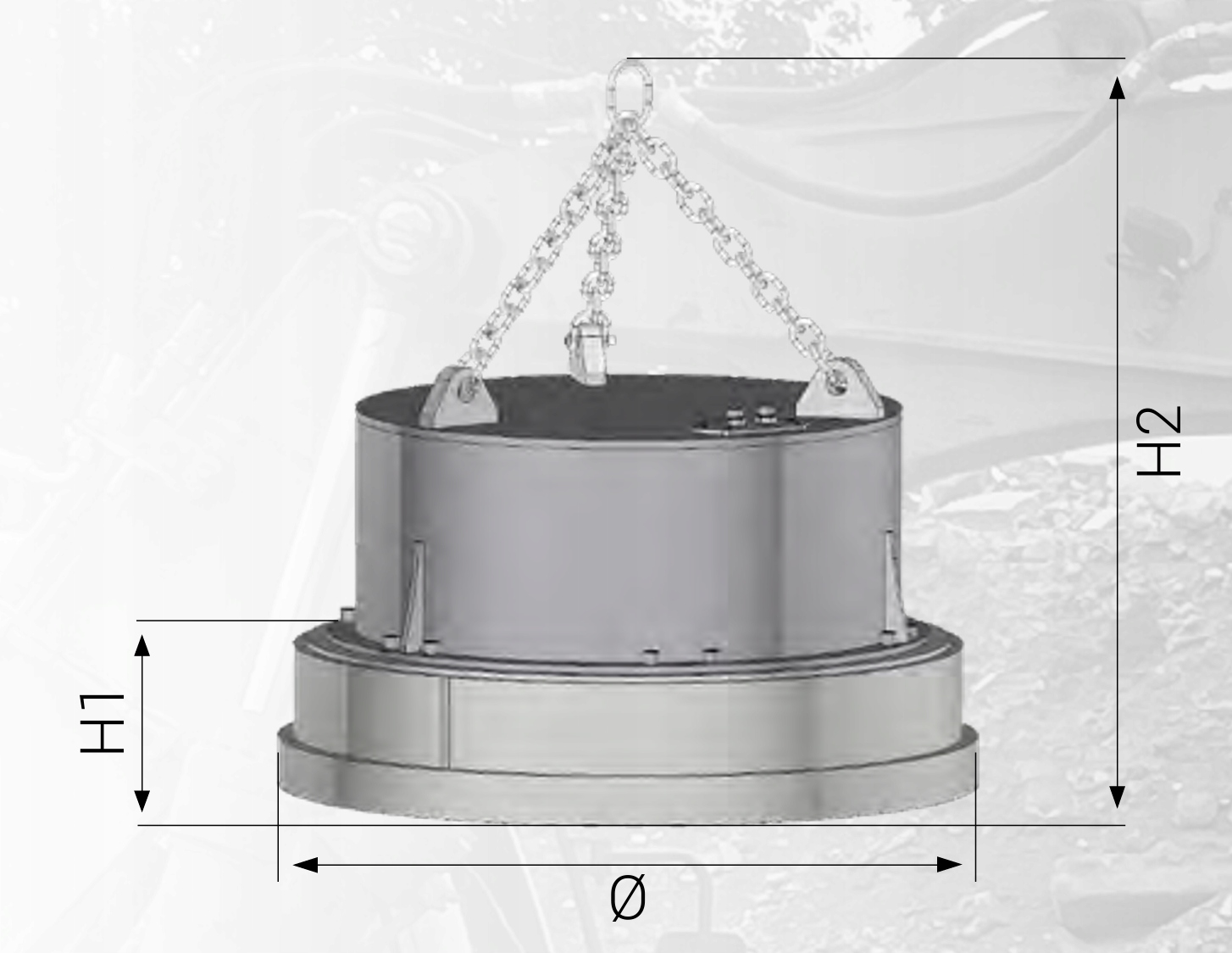 Hydromagnes bez zębów 96 IP (940 kg) Typ maszyny Inny