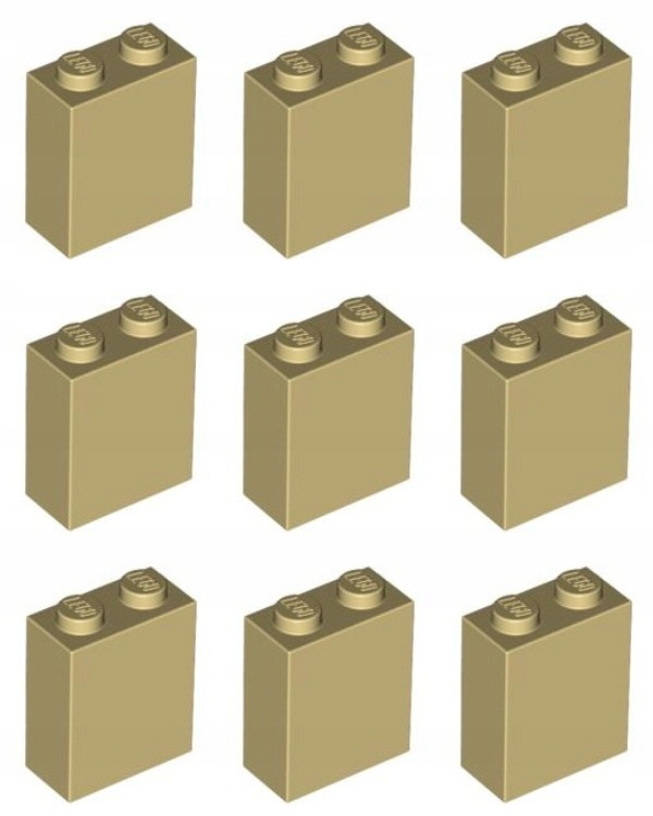 

Lego 3245c Klocek Słup 1x2x2 piaskowy (15g) 9 szt.