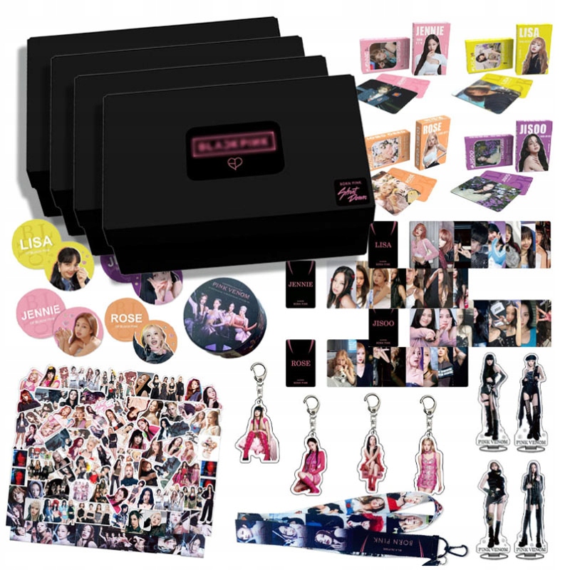 Dárkový Kpop Set Blackpink Lisa Jennie Rose Jisoo Samolepky
