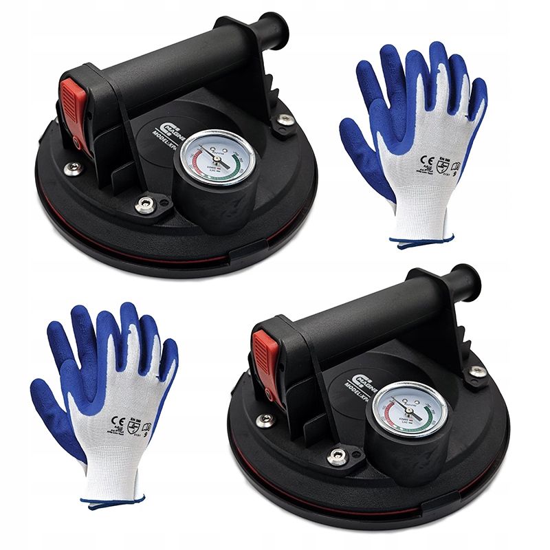 XPA02 Držák přísavka na sklo glazury dlaždic s manometrem 140 kg 2ks