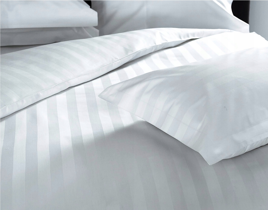 Pościel Hotelowa adamaszek 140x200cm 50x60 zamek Pasy 2 Centymetry