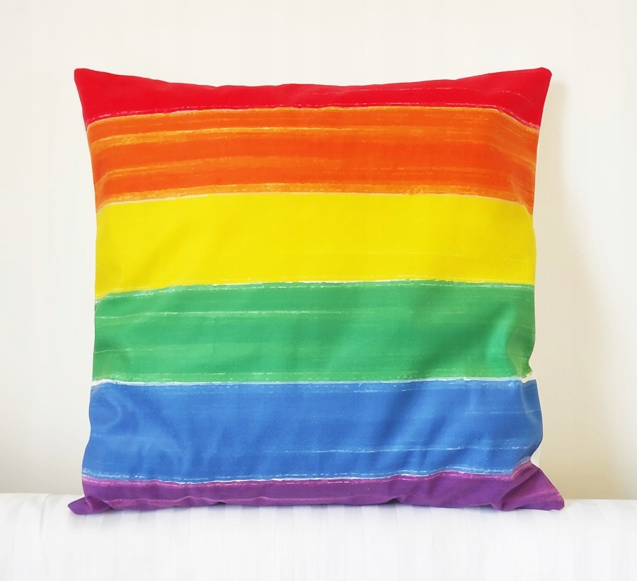 

Poduszka Dekoracyjna 45x45 cm Welur Tęcza Lgbt