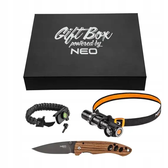 Neo sada dárková na přežití, čelovka 10W/800lm, nůž 16,5cm, náramek Surviva