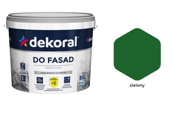 

Farba Fasadowa Dekoral Polinit Zielony 1l