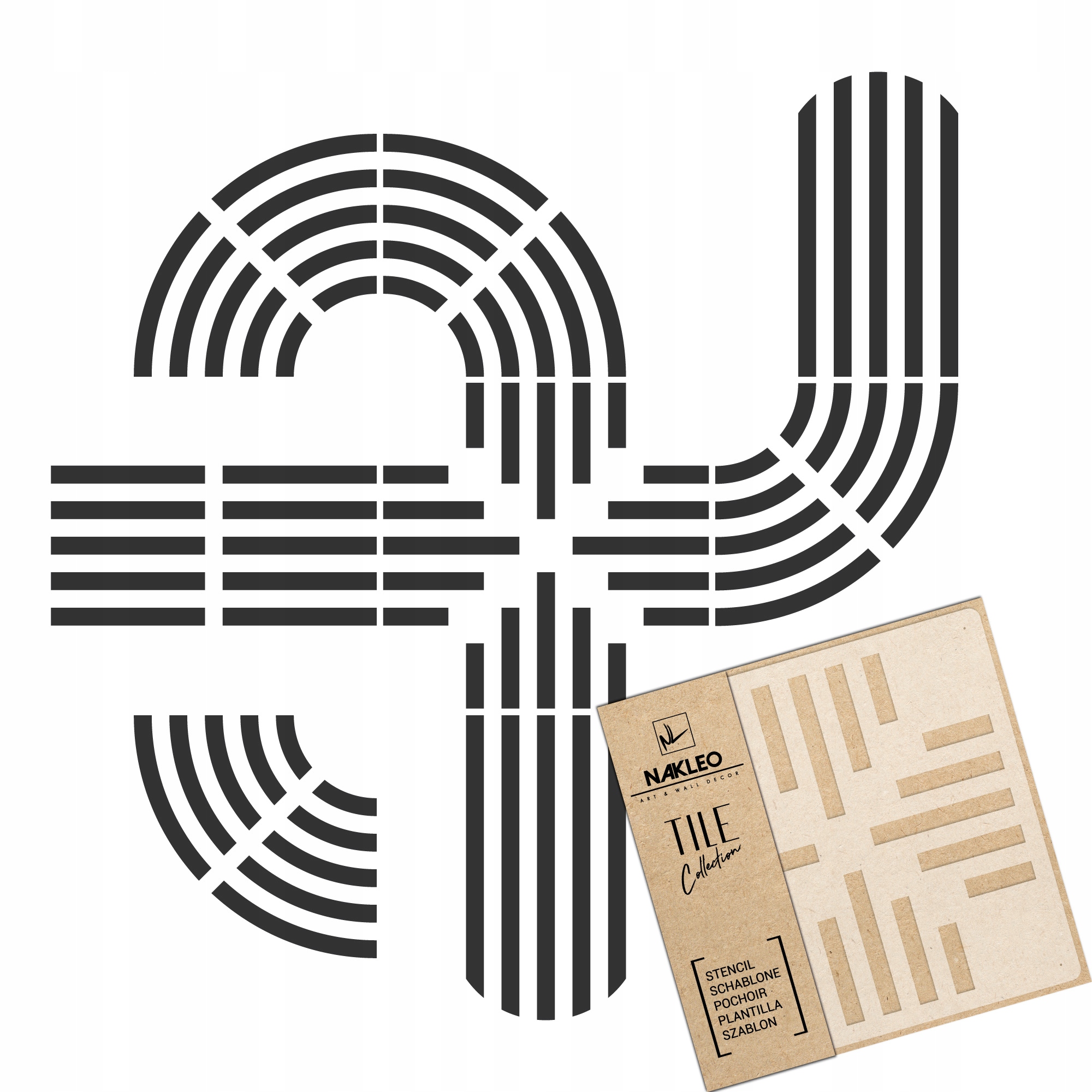 Malířská šablona Dlaždice Opakovaně Použitelný 60x60 cm Geometrický vzor Vigo