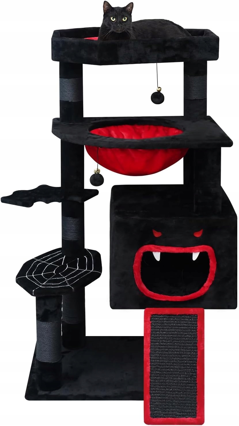 Drapak Pro Kočky Gotický S Rakví A Budkou 120 cm Pevný A Výjimečný Yaruomy