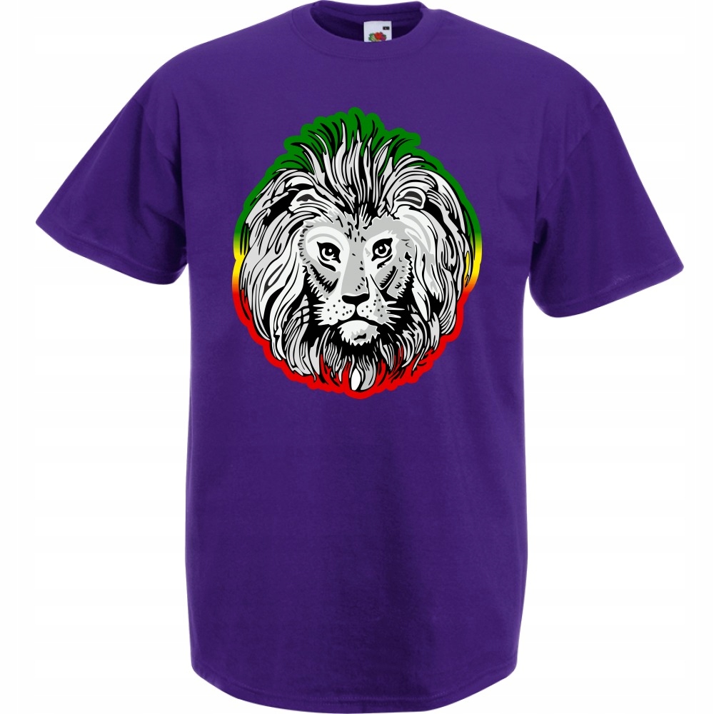 

Koszulka z nadrukiem reggae lew rasta rastaman XXL