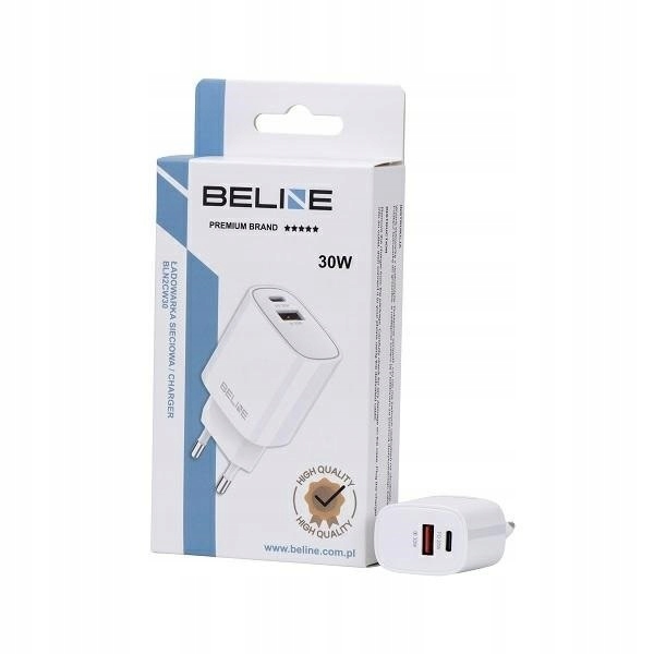 Beline Ładowarka sieciowa 30W Usb-c Usb-a, biała