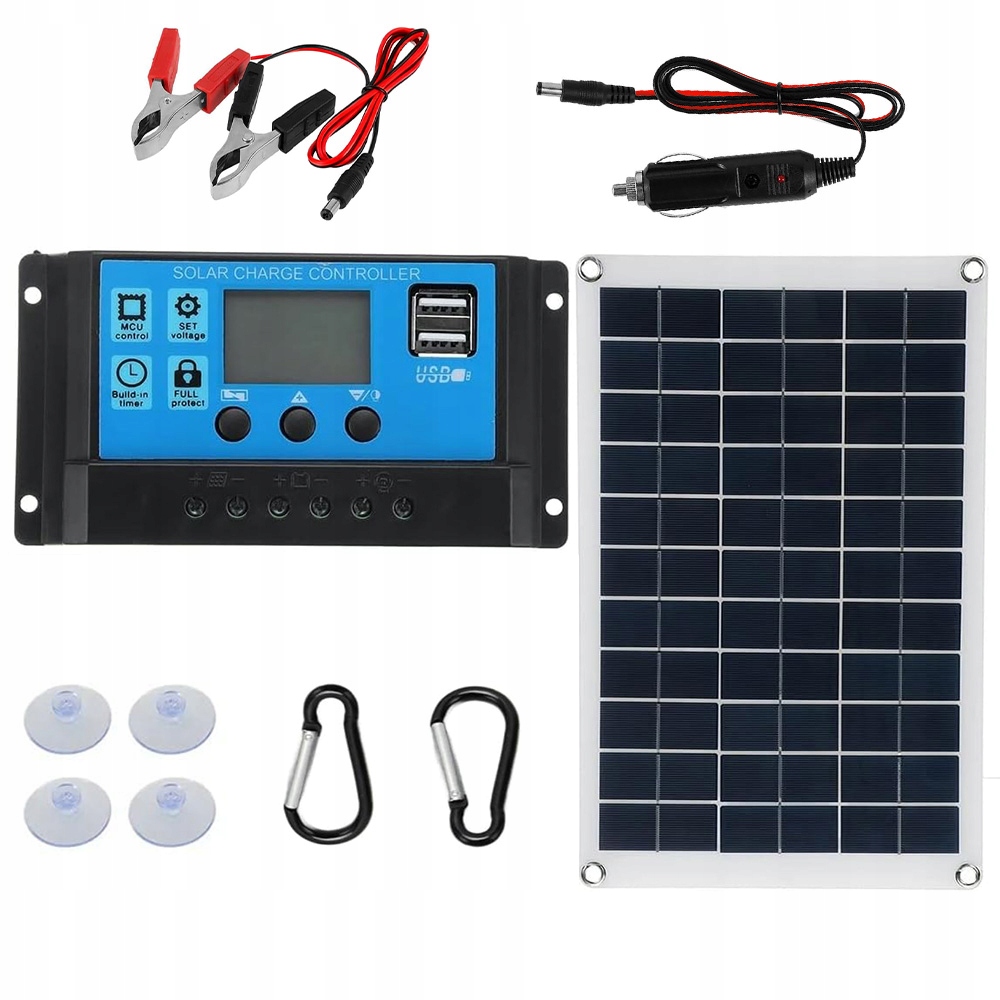 Solární Nabíječka 20W 12V Flexibilní Monokrystalický Panel