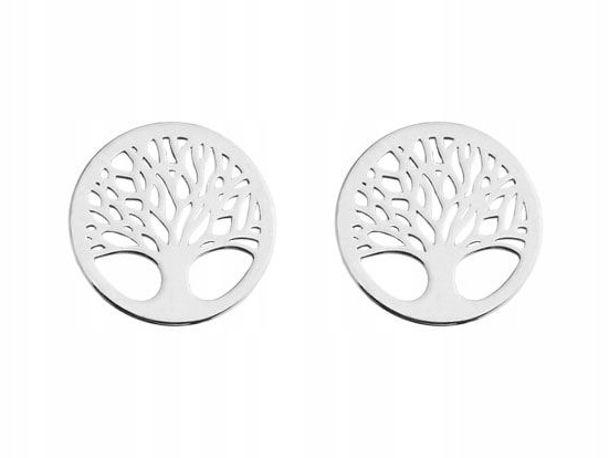 

Ażurowe Srebrne kolczyki Drzewko Drzewo Życia Ażur