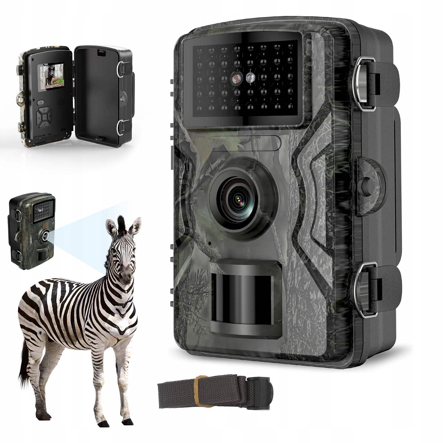 Fotopułapka z Szybkim Wyzwalaczem 0.2s IP66 na Deszcz i Śnieg Kamera 32MP