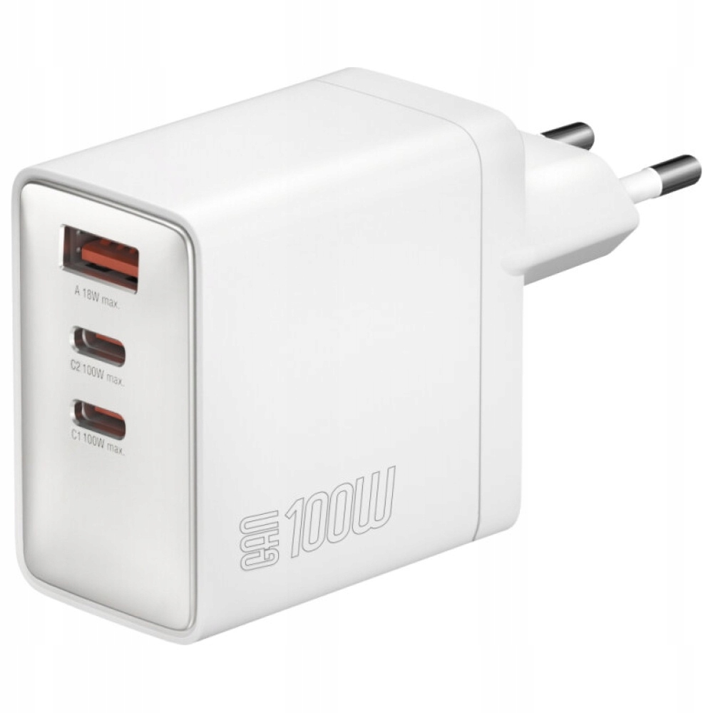 Rychlá Síťová Nabíječka 100 W 2X Usb-c Usb-a Gan