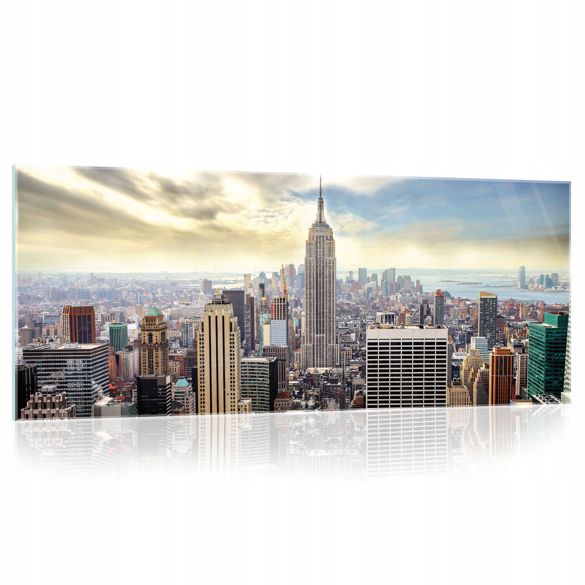 Skleněný obraz na skle Město V Noci New York 125x50
