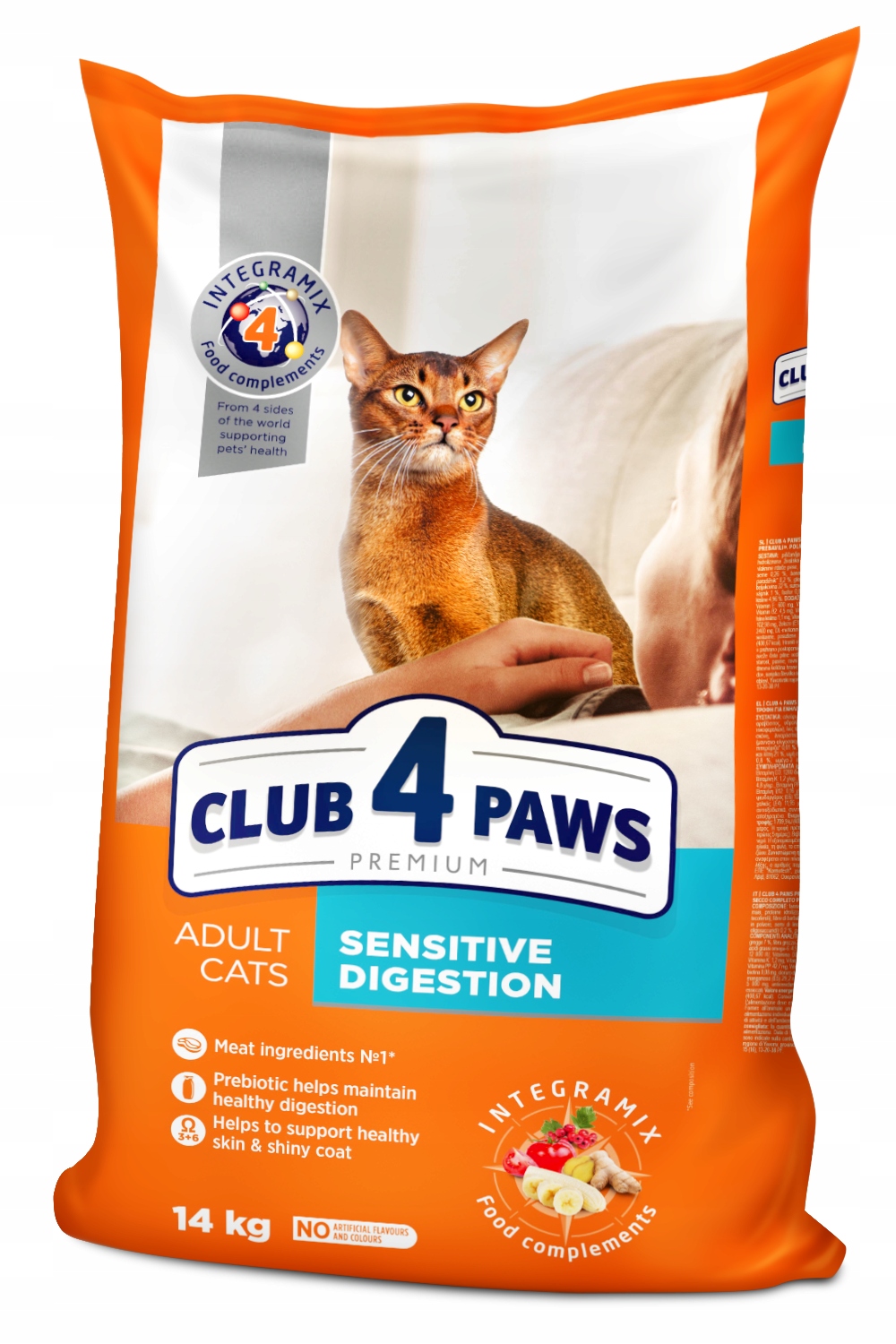 Levně Club 4 Paws Senitive Digestion Suchá Sarma pro kočky 14 kg