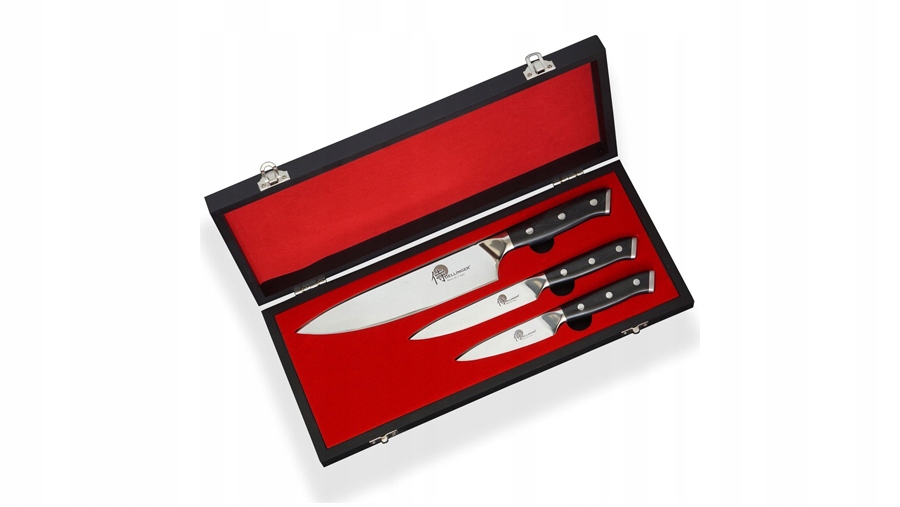 Sada 3 kuchynských nožov Dellinger: Gyuto, Petty knife, nôž na lúpanie