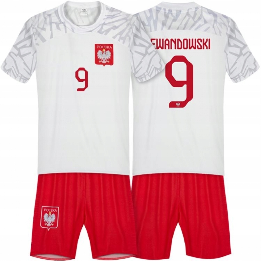 

Lewandowski 9 Strój Piłkarski Komplet Polska 152