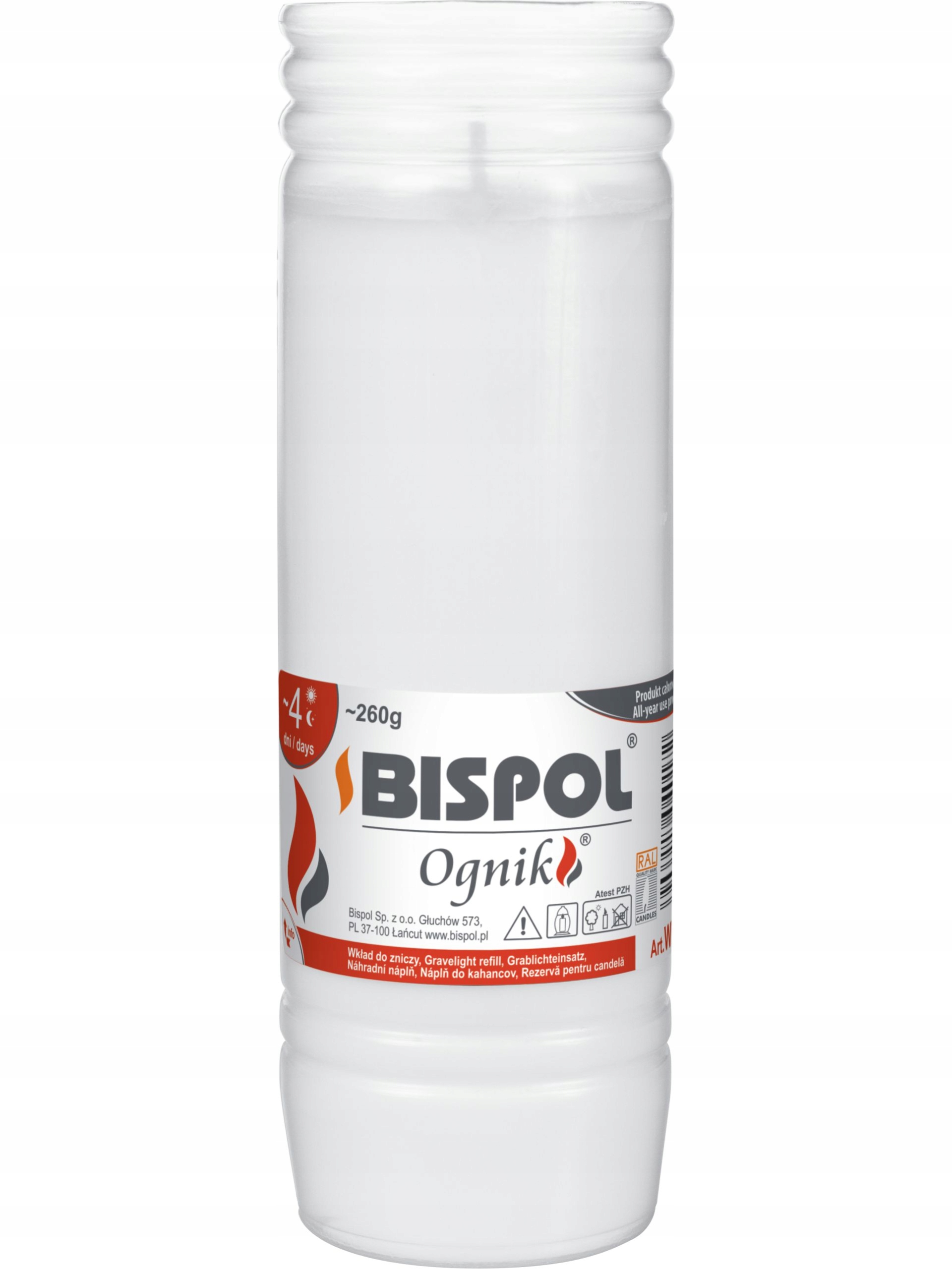 

Wkłady do zniczy parafinowe Bispol WP4 96h