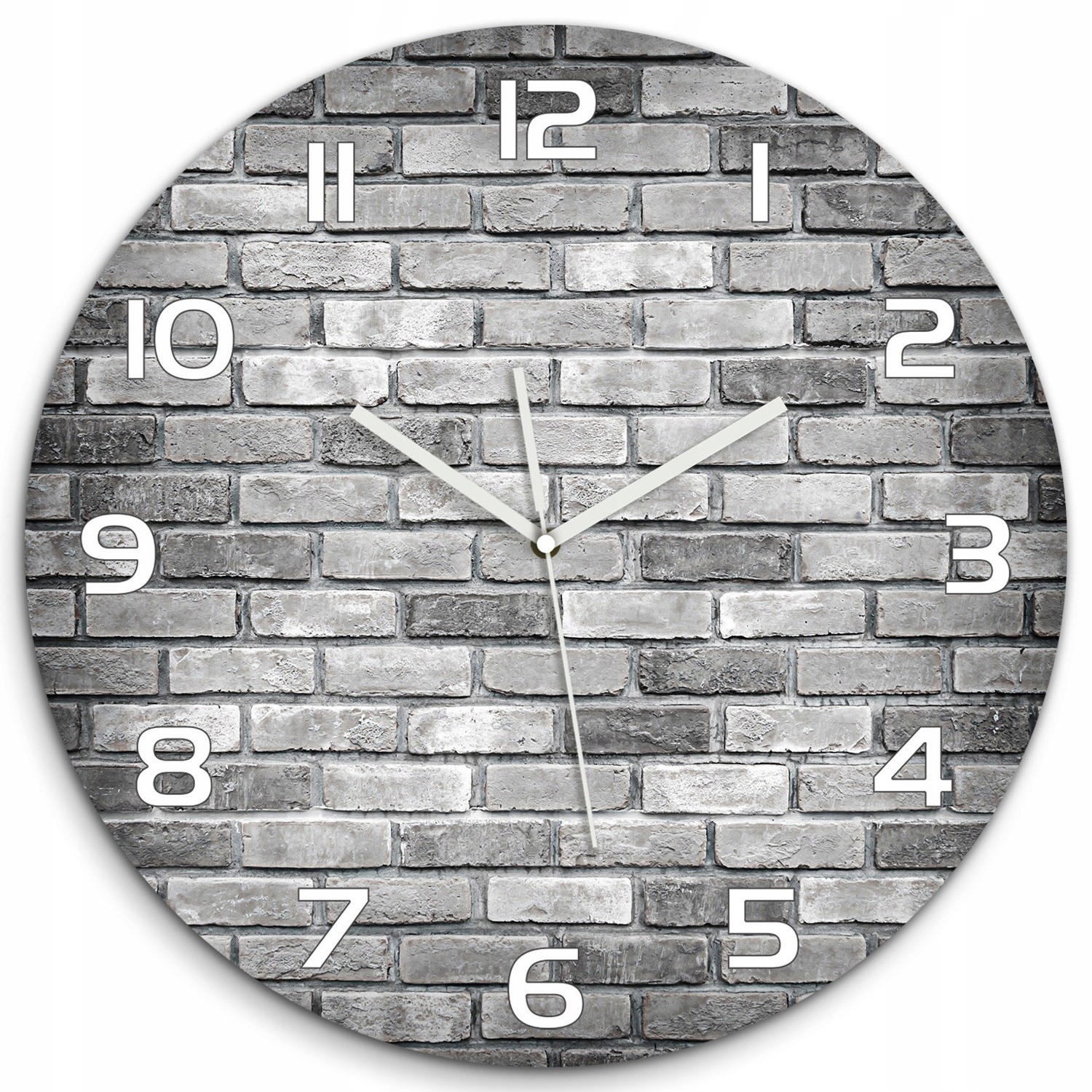 

Zegar ścienny ze szkła, duży Ceglana ściana fi 60